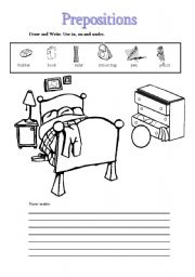 English Worksheet: Prepositions