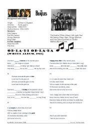 English Worksheet: The Beatles. Ob-La-Di Ob-La-Da