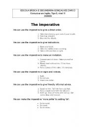 English Worksheet: Imperative