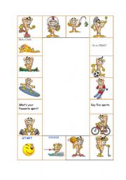 English Worksheet: SPORTS BOARDGAME