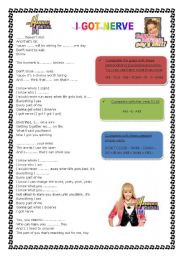 English Worksheet:  HANNAH MONTANA SONG!!!!!!