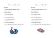 English Worksheet: Roald Dahl - The Landlady - Questions