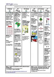 Prepositions of Time and Place - AT/ON/IN - Review Page + Exercises