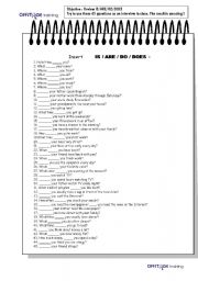 English Worksheet: IS_ARE_DO_DOES 45 questions