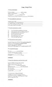 English worksheet: Song -Crazy- Simple Plan