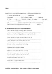 English worksheet: exam third term