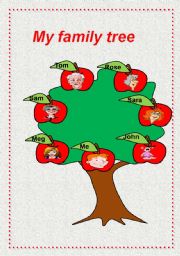 English Worksheet: My family tree