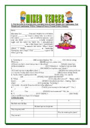 English Worksheet: Mixed tenses