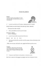 English worksheet: Punctuation worksheet 1