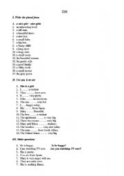 English worksheet: Test