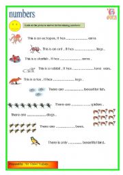 English Worksheet: numbers