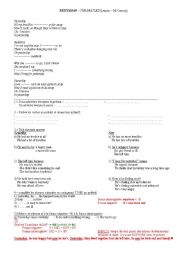 English Worksheet: yesterday by The Beatles