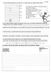 English Worksheet: writing a formal letter