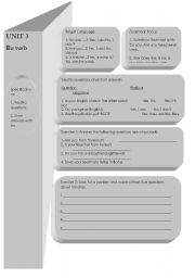 English Worksheet: Be verb