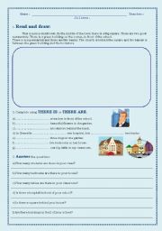 English worksheet: There to be