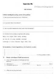 English Worksheet: Supersize Me