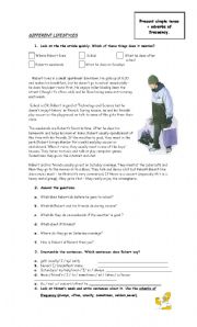 English Worksheet: Present simple tense 