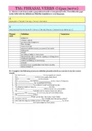 English Worksheet: 1bat Phrasal Verbs G