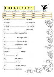 English Worksheet: Imperative form