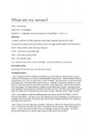 English worksheet: What are my senses?