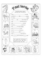 English Worksheet: What is each of them doing?