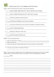 English Worksheet: FRIENDS LISTENING / WRITING ACTIVITY