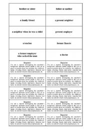 English Worksheet: The Tell-Tale Heart - Role-Play