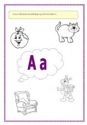 English worksheet: A - PHONIC WORKSHEET 