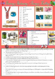 English Worksheet: Dressing & Undressing  / Sewing & Knitting