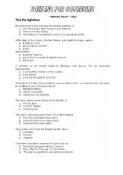 English Worksheet: Bowling for Columbine + South Park