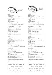 English worksheet: cupid song