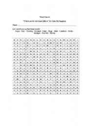 English Worksheet: Vocabulary Word Search