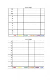 English Worksheet: Skittles Graph