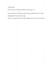 English Worksheet: physical appeareances