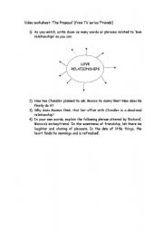 English worksheet: The Proposal from TV Series Friends