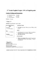 English worksheet: High School ESL writing project