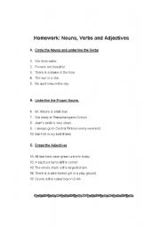 English Worksheet: Noun and Adjective Exercise