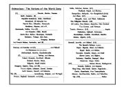 English Worksheet: Animaniacs- Nations of the World song