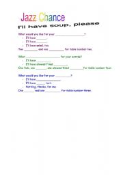 English worksheet: Jazz Chance 