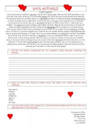 English Worksheet: LOVE ACTUALLY - British humour & great movie story