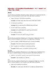 English worksheet: Adjectices