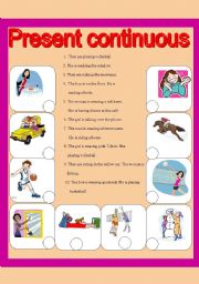 English Worksheet: Present Continuous