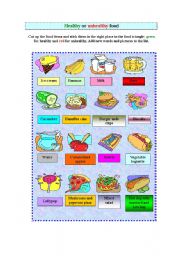 English Worksheet: Healthy food
