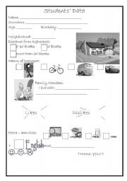 English worksheet: Students data