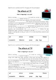English Worksheet: The effects of TV