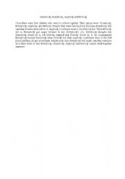 English Worksheet: Somebody, Everybody, Anybody and Nobody