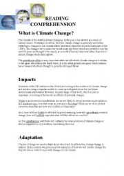 English Worksheet: What is climate change?