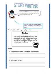 English Worksheet: guided writing