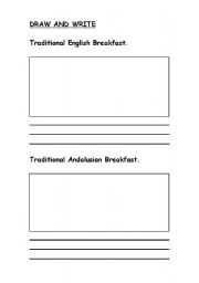 English worksheet: Traditional English breakfast  vs Andalusian breakfast