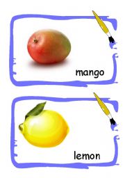 English Worksheet: Fruits flashcards 4